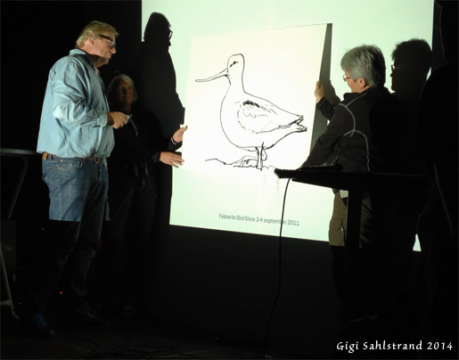 Under lördagskvällen var den lanskapskamp mellan Öland och Skåne. Lars Jonsson ritade en tereksnäppa steg för steg där lagen fick gissa vilken fågel det skulle bli. Roligt inslag!